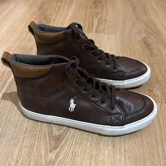 Polo by Ralph Lauren Brown Leather Kids Dress Shoes - Picture 4 of 4